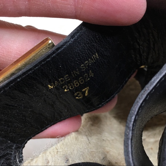 Alexander McQueen Black Stuffed Wedge Sandals 37 - Picture 8 of 8